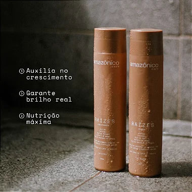 Kit Raízes Shampoo + Máscara + Condicionador + Tônico + Óleo reparador de pontas | Amazônico Care