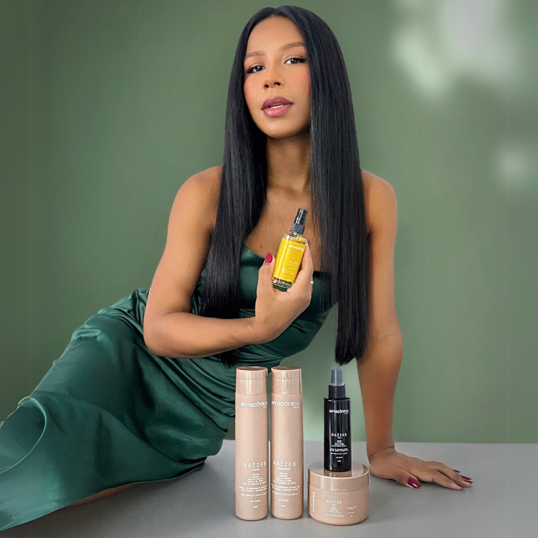 Kit Raízes Shampoo + Máscara + Condicionador + Tônico + Óleo reparador de pontas | Amazônico Care