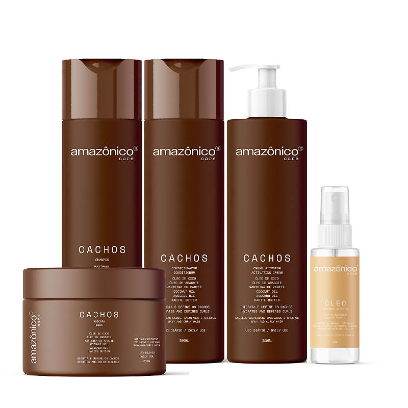 Kit Cachos + Óleo Reparador de Pontas