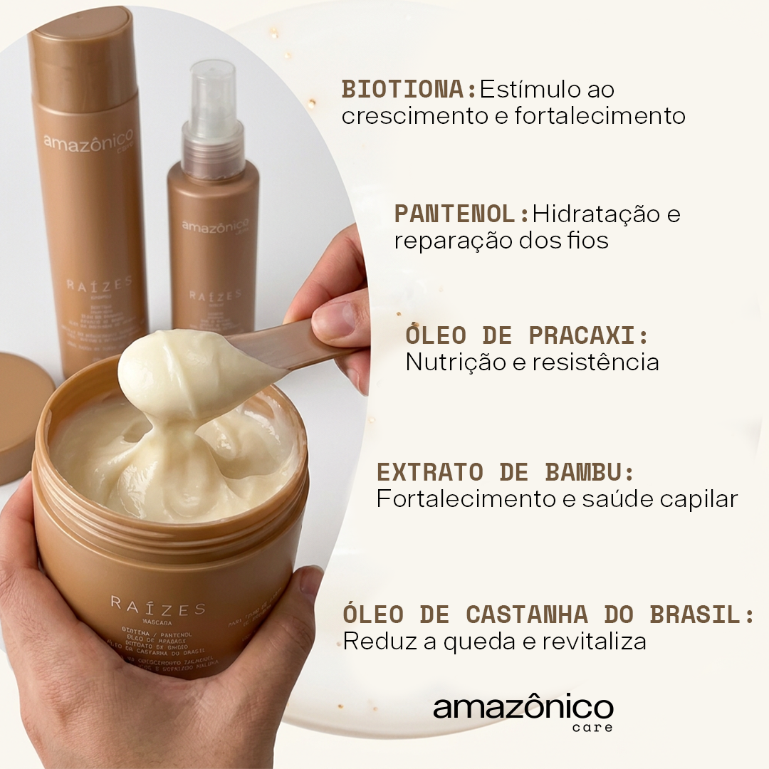 Kit Raízes Shampoo + Máscara + Condicionador + Tônico | Amazônico Care